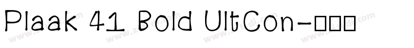 Plaak 41 Bold UltCon字体转换